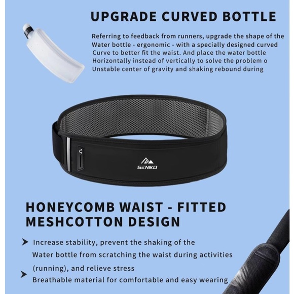 NEW Running Hydration Belt Fanny Pack with Water Bottle - Picture 2 of 16